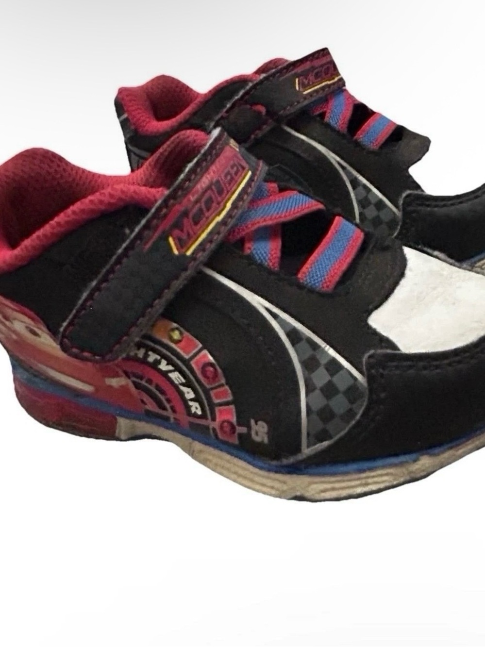 Disney Pixar Cars Sneakers Toddler Size 6.5 Boys Shoes Lightning McQueen
